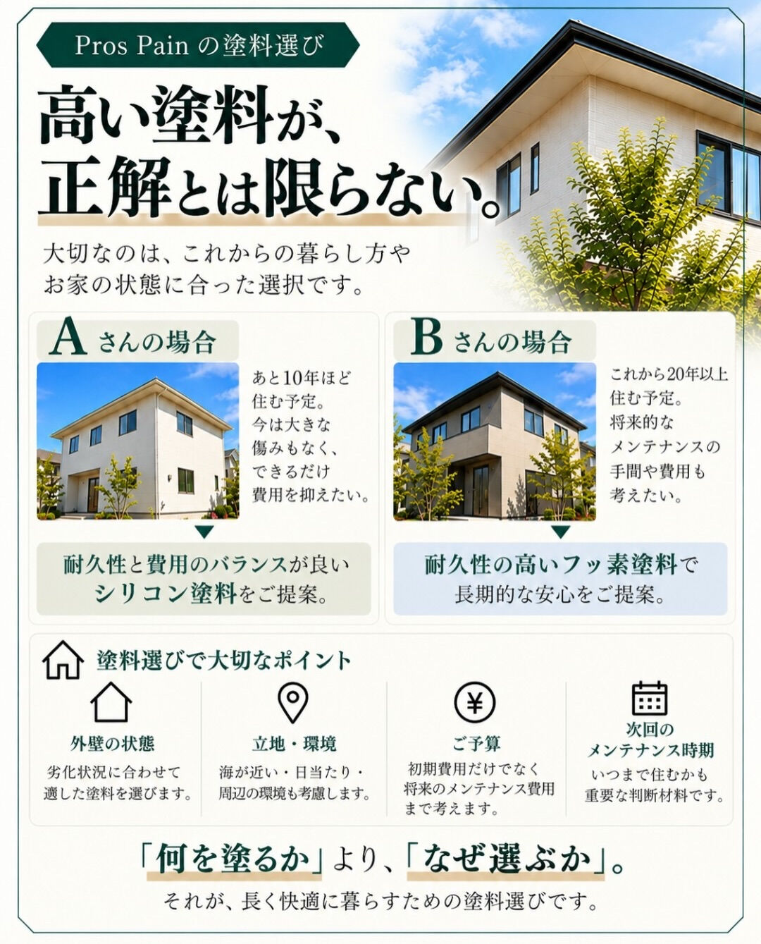 **高い塗料を選べば、後悔しない？🏠**